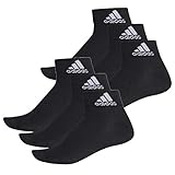 SocksHosiery adidas 3 Paar Performance Sneaker/Quarter Socken Unisex Kurzsocke, Farbe:Black, Socken & Strümpfe:43-45