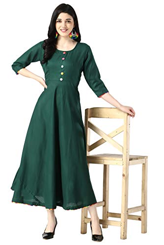 Image of DHRUVI TRENDZ Women Rayon Anarkali Kurta