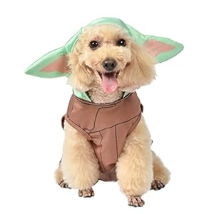 Star Wars Disfraz de Grogu de Halloween para Mascotas, tamaño Mediano, Disfraces de Halloween de Star Wars para Perros, Divertidos Disfraces para Perros, Disfraz de Halloween para Perro con Licencia