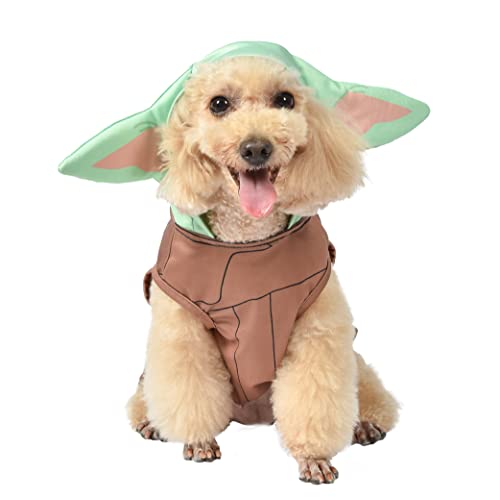Star Wars Disfraz de Grogu de Halloween para Mascotas, tamaño Mediano, Disfraces de Halloween de Star Wars para Perros, Divertidos Disfraces para Perros, Disfraz de Halloween para Perro con Licencia