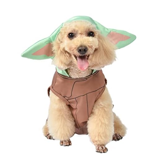 Star Wars Disfraz de Grogu de Halloween para Mascotas, tamaño Mediano, Disfraces de Halloween de Star Wars para Perros, Divertidos Disfraces para Perros, Disfraz de Halloween para Perro con Licencia