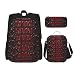 Juego de 3 mochilas de agua dulce con diseño de piel de cocodrilo de agua dulce, diseño de desierto tropical, a la moda, para viajes, trabajo, escuela, estuche de lápices, bolsa de almuerzo, combina