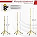 JSungo Backdrop Stand, Adjustable 10x7.5 FT Background Stand Backdrop for Parties, Photo Video Studio, Portable Photography Backdrop Stand with Carrying Bag, 6 Backdrop Clamps, and 2 Stand Bags, Gold