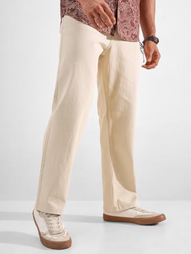Image of Highlander Men Men's Straight Relaxed Fit Jeans | Stretchable | Everyday Comfort & Style| Jeans for Man|Premium Cotton Blend
