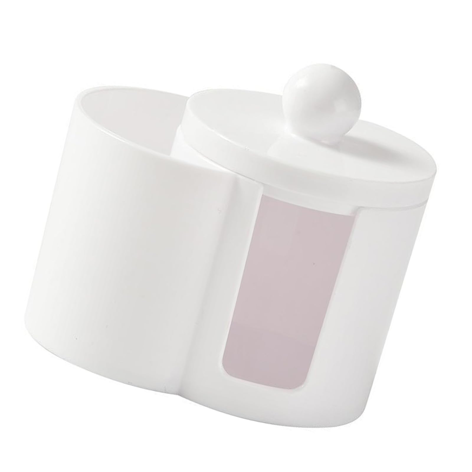 Nvoqilin White Ball Sturdy Bathroom Storage Solution With Cover Protects Makeup Tool Dustproof And Proof Easy Access Makeup Planner