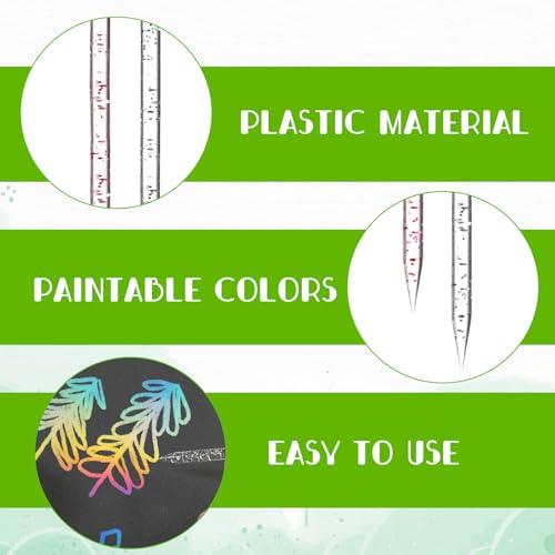 100 PCS Christmas Plastic Stylus for Scratch Art, 3.7 Inch Heavy Duty Craft Sticks, Pink White Scratch Art Sticks, DIY Creative Draw Sticks, Thanksgiving Scratch Art Activity Craft Projects Tools