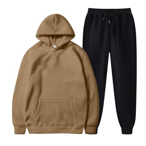 Survêtement femme noir en coton M ensemble jogging 2 pièces décontracté
