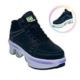 ★ Maravillosas ideas para regalos: ruedas ocultas. Deslízate y brilla en cualquier lugar, en cualquier momento. Geniales y fáciles de aprender a conducir, estos zapatos son un regalo para los niños. Adecuado para patinaje / fiesta / discoteca / baile / cumpleaños / regalos de Navidad