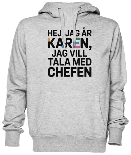 Sweat-shirt Karen imprimé gris sweat à capuche homme femme en jersey