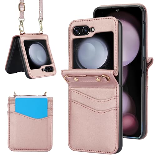 Coque Z Flip 5 Asuwish rigide rose gold XKZDCKPT antichoc