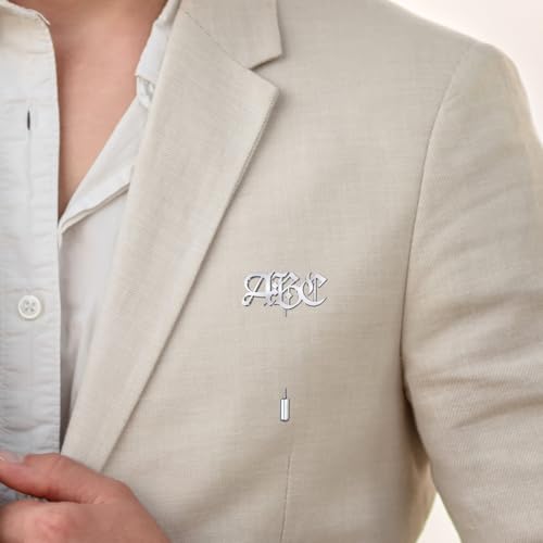 Image of Custom Lapel Pin for Women Men - Name Brooch Pin Personalized Stainless Steel for Wedding Business Party - Gold /Silver /Black Customized Jewelry Gifts