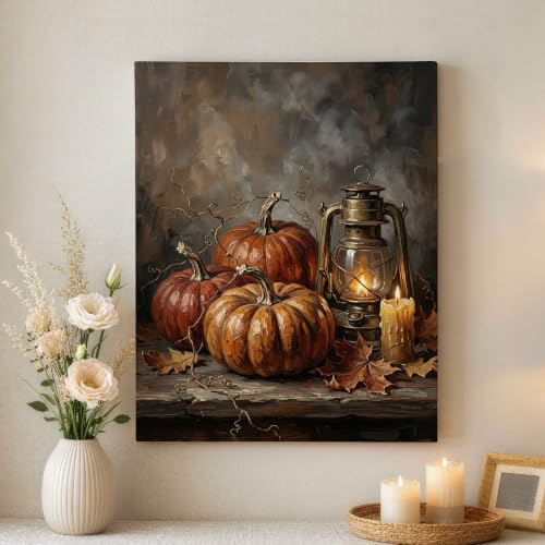 Lienzo decorativo para pared de otoño rústico y cuadros modernos para casa