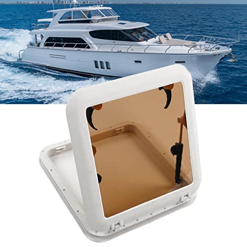 ?ffnendes Oberlichtfenster, Dickes GEH?rtetes Glas, 495 x 495 mm, Marine Luke, Bullauge, robust, alterungsbest?ndig, Yacht