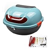 ◆ 30L große Kapazität - das Schwanzkasten verfügt über einen Speicherplatz mit großem Kapazität, der leicht aufnehmen kann, um Helme / Regenschilder / Regenschirme / Gemüse / Schultaschen / Handtaschen und andere Gegenstände zu bieten. Es eignet sich für Fahrräder, Mopeds und Motorräder mit einem unterstützenden Grill ..