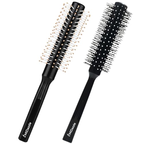 Image of Round Hair Brush for Adding Curls, Volume & Waves in Hair| Men and Women| Hair Volumizer Round Brush| All Hair Types Perfect Tool (Pack Of 2)