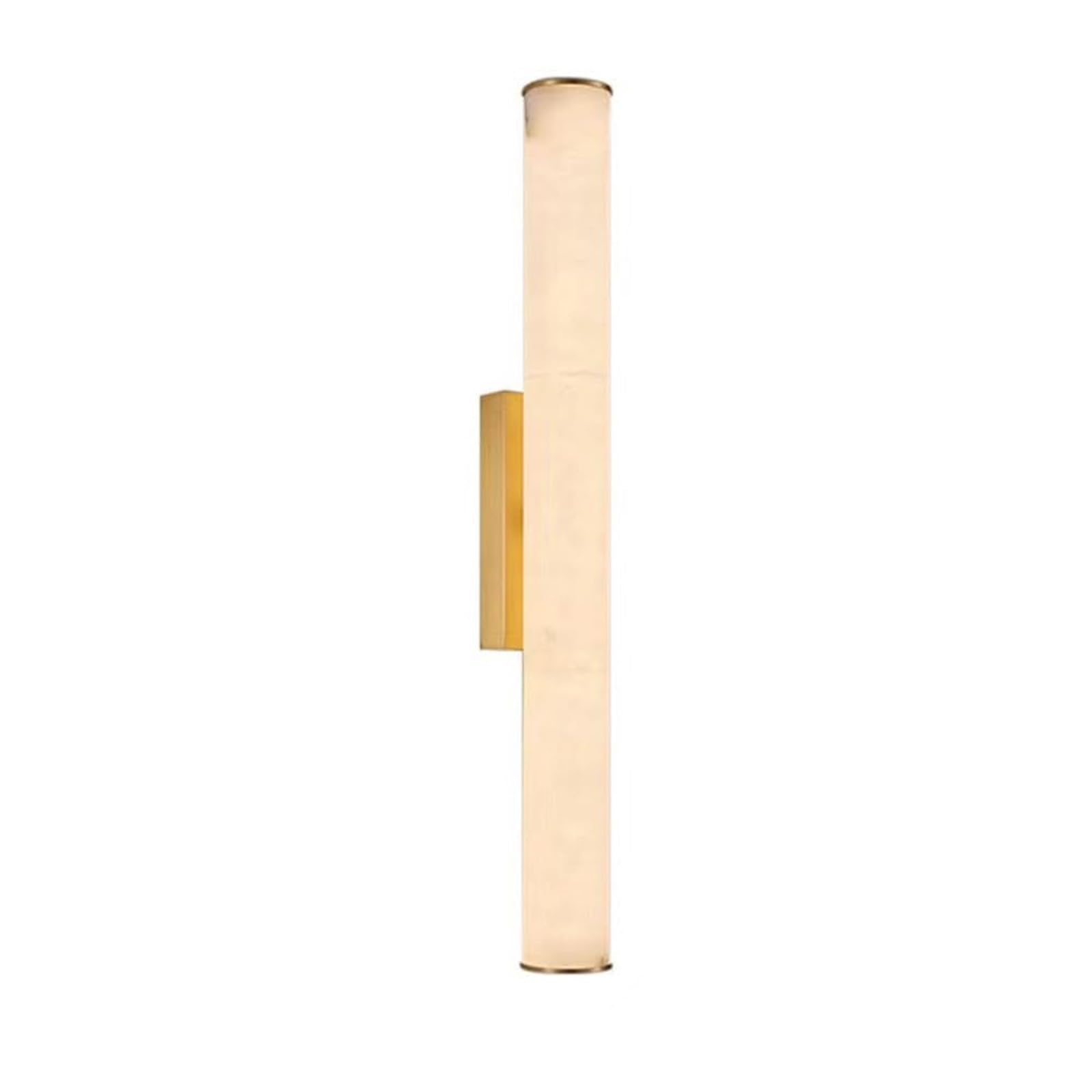 HPTHLY Spanish Natural Marble Wall Sconces Strip Alabaster Wall Lighting All Copper Indoor Nordic Sconce Wall Lamps For Bedroom Staircase Living Room Corridor (Gold-X-Large)