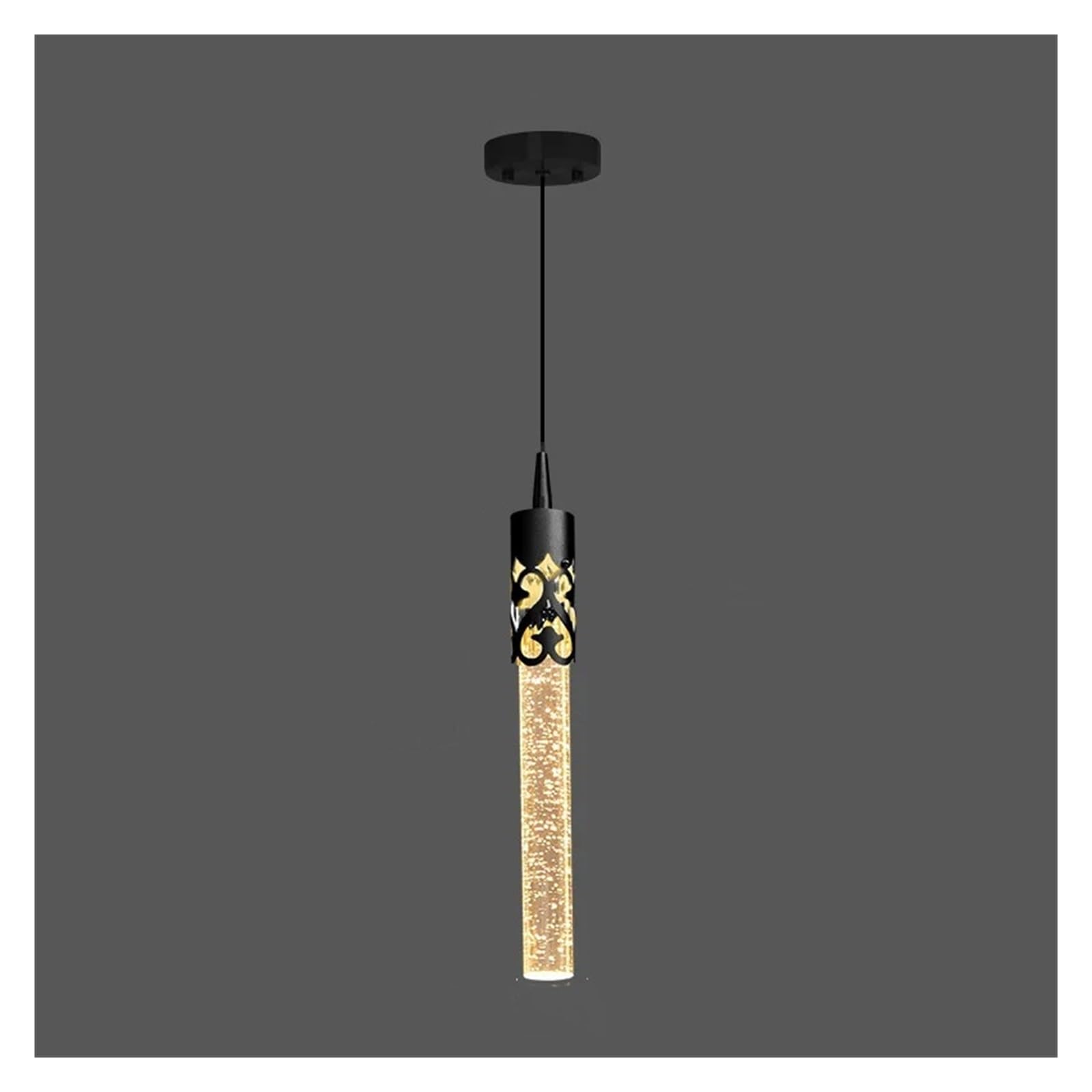 Lampe de chevet suspendue lustre cristal dore pour salon et chambre