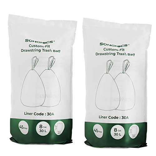 Reviews for SONGMICS Drawstring Trash Bags, CustomFit, 8.5 Gallon