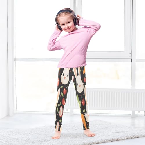 Toddler Girls Leggings Printed Yoga Pants Leggings Carrots Cherries and Rabbit Faces for Kids4