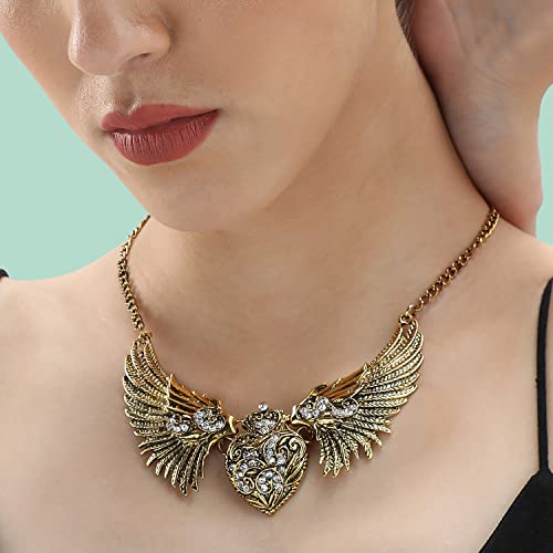 Image of SOHI Contemporary Necklace for Women and Girls, Necklace with Chain detailing for women, Statement jewellery, Fashion Jewellery for women, Imitation, ladies