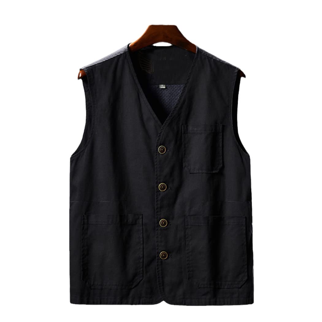 Chaleco de malla transpirable de algodón casual de verano para hombre, chaquetas sin mangas, chalecos de pesca al aire libre