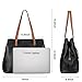 S-ZONE Leather Tote Bag for Women with Zipper Soft Genuine Leather Handbags Shoulder Bags Big Large Capacity Black