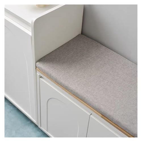 AQIGR Cojines para Bancos 80x40 80x30 100x40 Grueso Cojín de Banco para Asiento de Silla Larga Interior/Exterior, Parte Inferior Antideslizante, para Jardín, Muebles(Light Gray,80x40x5cm Thick)