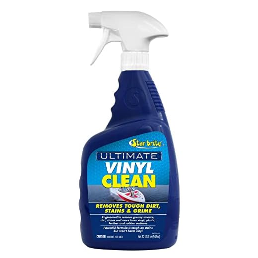 STAR BRITE Ultimate Vinyl Clean Spray - Multi-Surface Cleaner for Auto, RV, Home & Boat Upholstery - Vinyl, Rubber, Leather, Plastic + Interior & Exterior Trim - 32 OZ (096232)