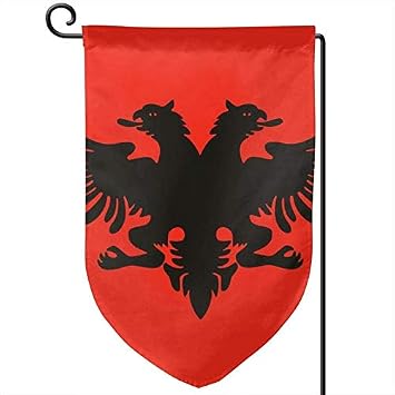 YISONG Garden Flag 12.5" X 18" Flag of Albanian Provisional Government Decorative Flags for Holiday Decoration, Double-Sided Garden Flag - Fillet, Corner, Square