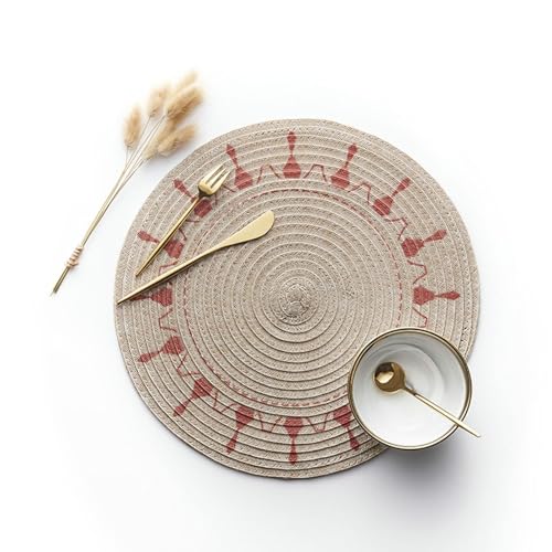 Sets de table antidérapant rouge pour stopper les taches sur la table - Napperon lavable 38cm - 2