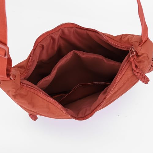 Lushandy Nylon Crossbody Bags for Women, Crescent Bag Luna Bag Casual Hobo Crossbody Purse Dumpling Bags Moon Shoulder Purse4