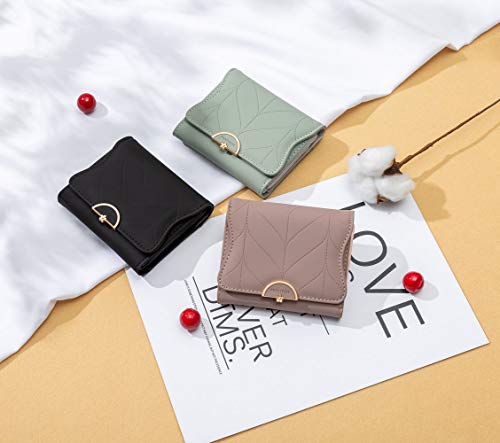 Womens Wallets Small Wallets for Women Slim Mini Wallet Soft PU Leather Wallet Cute Large Capacity black2