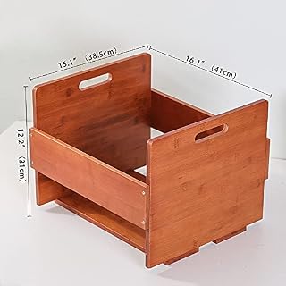 Boite rangement vinyle caisse disque - Caisse de rangement pour disques vinyles - Meuble vinyle rangement vintage en… – Image 2