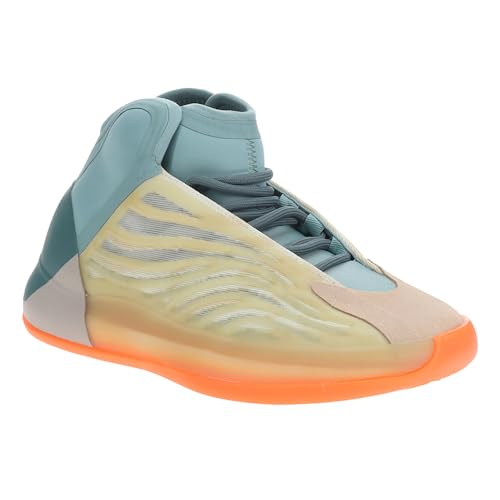 Image of adidas Yeezy Quantum Lace-Up Sneakers- Knitted Elastic Collar, Mesh Upper with RPU Cage, Boost Cushioning - Yeezy Shoes
