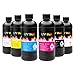 Aulay UV Ink for Hard Materials Compatible with Ep XP600 TX800 i3200 L805 1390 DX5 DX6 DX7 i1600 DX10 printhead – for Wood Acrylic,Plastic,Stone Material,etc 500MLx6 (CMYKWV)