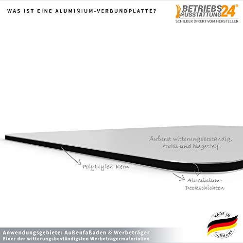 Betriebsausstattung24 Kein Hundeklo Hinweisschild „Wir mögen Hunde, Aber Nicht deren Hinterlassenschaften!“ - Querformat 30,0 x 20,0 cm - Aluminium Verbundplatte - Haufen aufsammeln