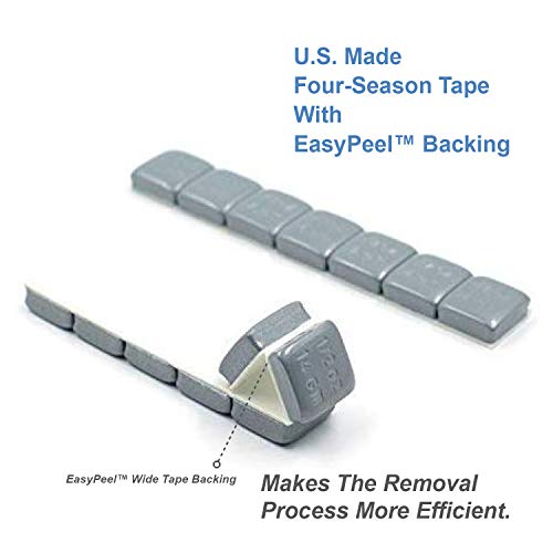 Ckauto 1/2Oz, 0.5Oz, Grey, Adhesive Stick On Wheel Weights, 63 Oz/ 4 Lb/Box, Oe Quality, (126Pcs) #TOP3