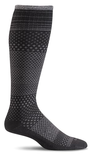 Sockwell Women's Micro Grade Moderate Graduated Compression Sock, Black - S/M
