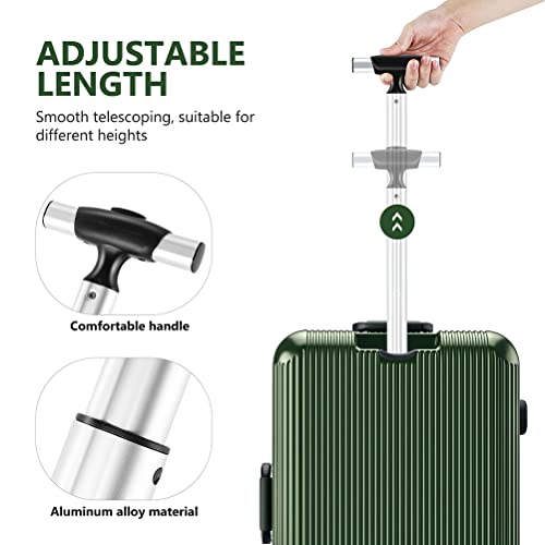 Amosfun Luggage Replacement Parts Handle Suitcase Wheel Wheels- Luggage Telescopic Handle Cosmetic Case Drag Rod Replacement- Repair Part #TOP5