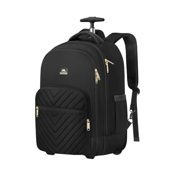 MATEIN-Rolling-Backpack-for-Women-17-inch-Water-Resistant-Wheeled-Laptop-Backpack-Large-Carry-On-Luggage-Travel-Backpack-with-Wheels-Trolley-Suitcase-Business-Overnight-Roller-Bag-for-Adults-Black MATEIN Rolling Backpack for Women, 17 inch Water Resistant Wheeled Laptop Backpack, Large Carry On Luggage Travel Backpack with Wheels, Trolley Suitcase Business Overnight Roller Bag for Adults, Black