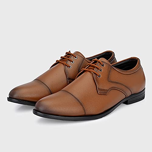 Image of Centrino Mens Formal Shoe |Elegant Lace Up Derby for Business & Casual Wear | Premium Craftsmanship for a Stylish & Sophisticated Look | Cushioned Insole for All-Day Comfort & Support (8685)