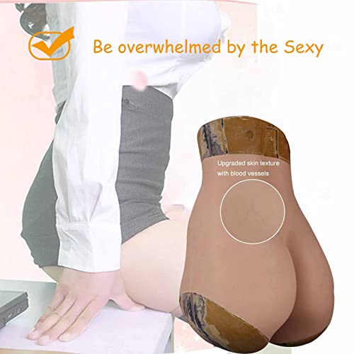 RTIA Calcinha de vagina de silicone realista falsa calcinha de quadril realçador de quadril calcinha