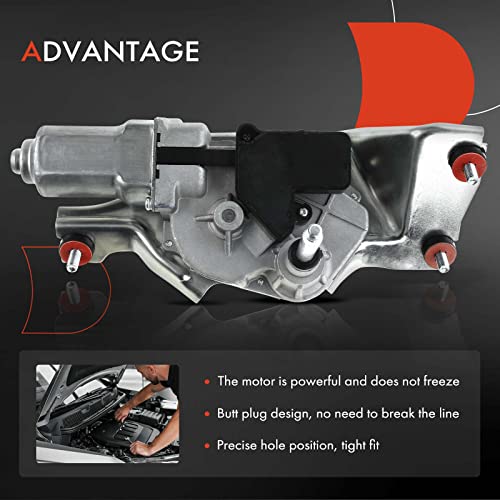 Image of A-Premium Rear Windshield Wiper Motor Compatible with Honda Pilot 2009-2015, 3.5L, Sport Utility, 5-Pin, Replace# 76700SZAA01