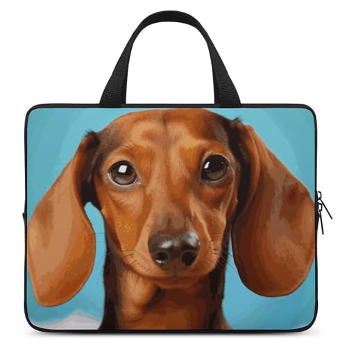Housse de protection pour ordinateur portable anti-rayure motif teckel 12p