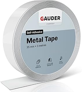 GAUDER Metal Tape Self Adhesive | Ferrous Tape for Magnets | Metallic Steel Strip