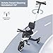 newyoo Toddler Bike, 4 in 1 Tricycles for 1,2,3 Year Olds, Balance Bike, Birthday Gift and Toy for Boys and Girls, Kids Tricycle with Parent Steering Push Handle, Removable Pedals, White, TR007