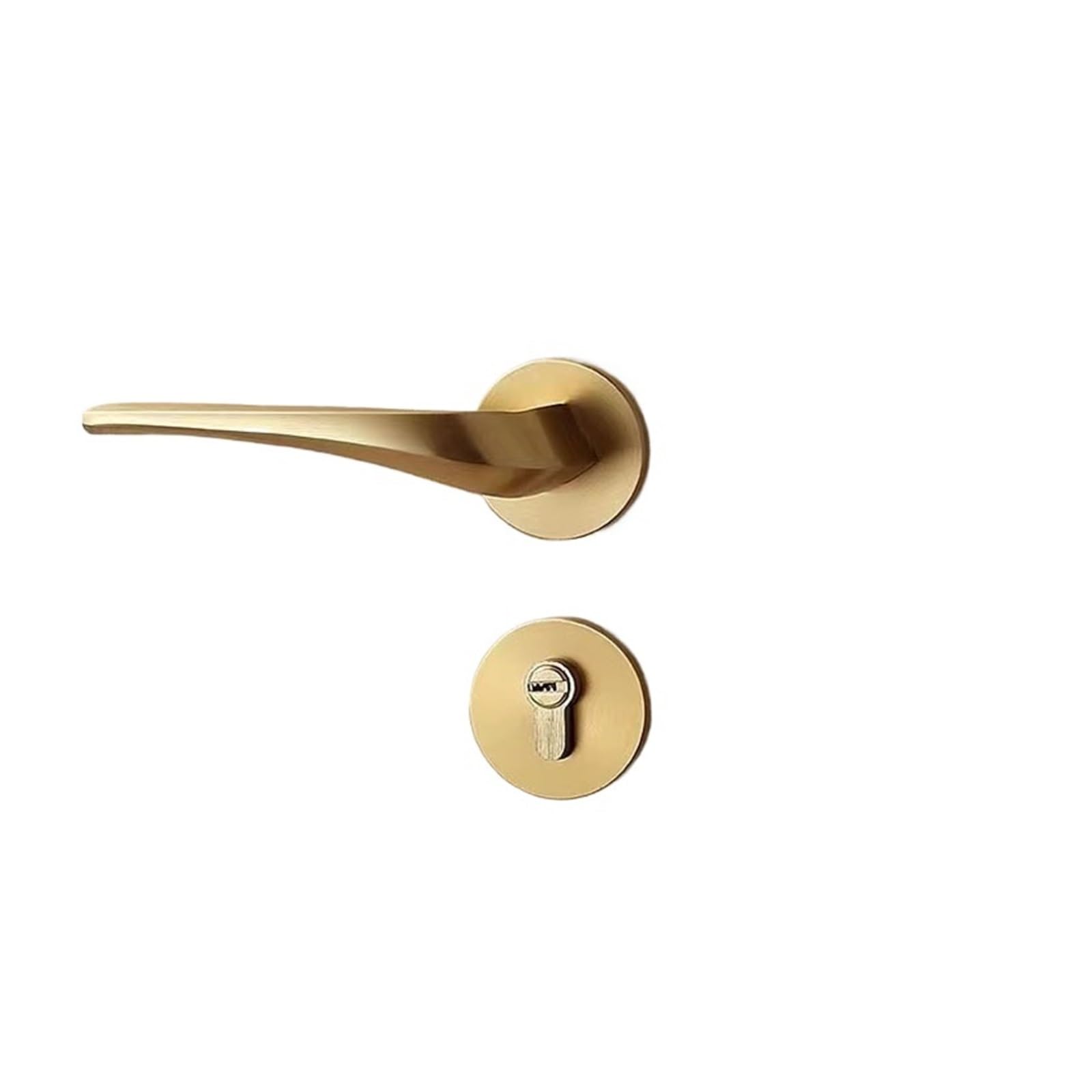Serrure de porte de maison en alliage d'aluminium noir Gold Placer 58