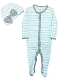 Cloud Island Infant Girls Mint Green Polka Dot Footie Sleeper Sleep & Play & Hat Set 0-3m