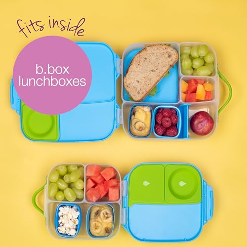 b.box Silicone Snack Cups, Reusable Food Meal Prep Storage Containers with Lids, Oven, Microwave, Freezer, Dishwasher Safe, Fits in Lunchbox, 150 ml Base, 170 ml Lid, Child ASIN