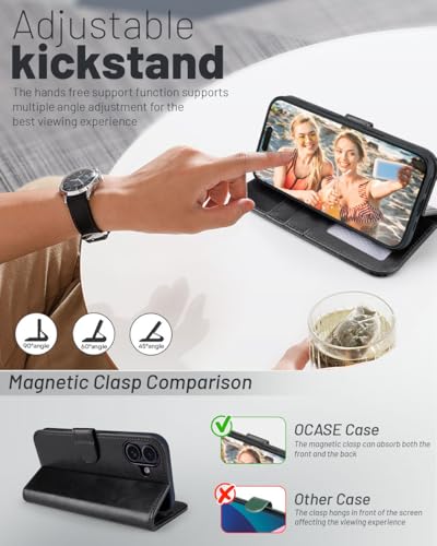 Coque iPhone 17 étui portefeuille housse cuir antichoc de 6,3 pouces - 4